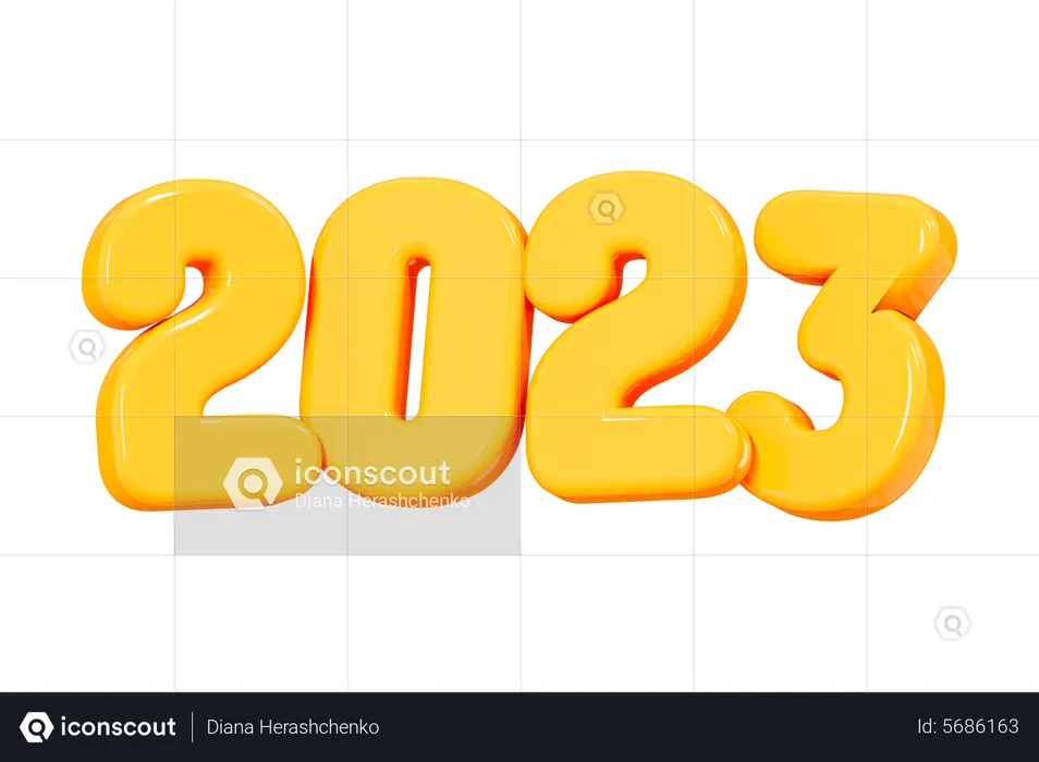 Feliz año nuevo  3D Icon