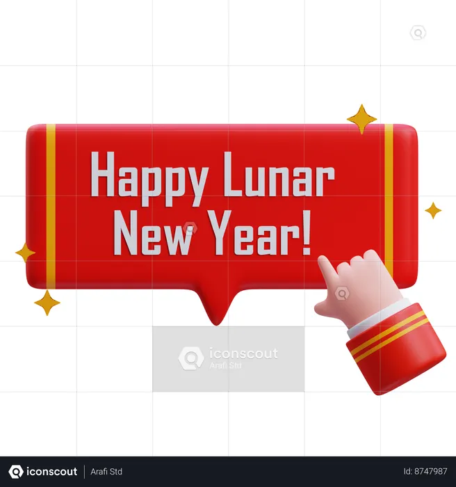 Feliz Año Nuevo Lunar  3D Icon