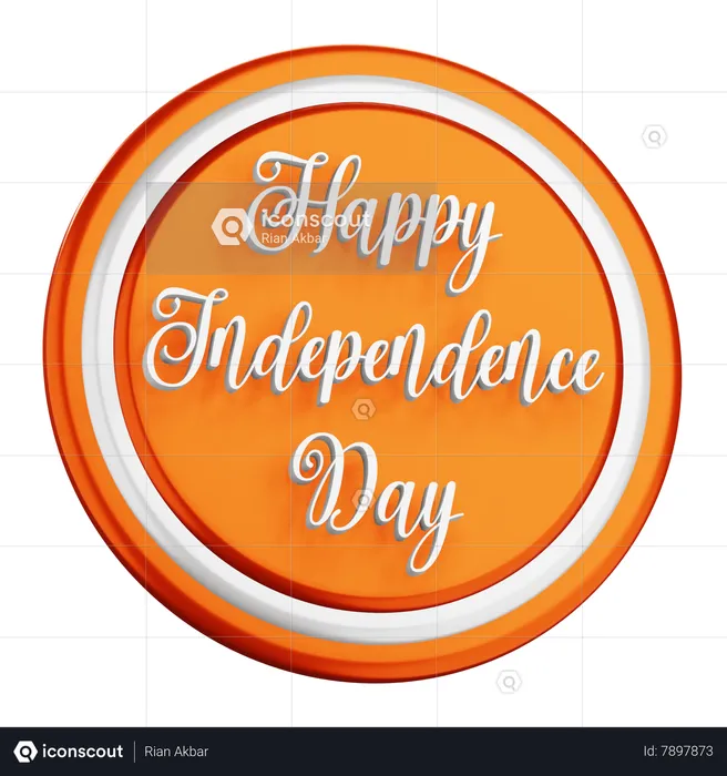 Feliz Dia da Independência  3D Icon