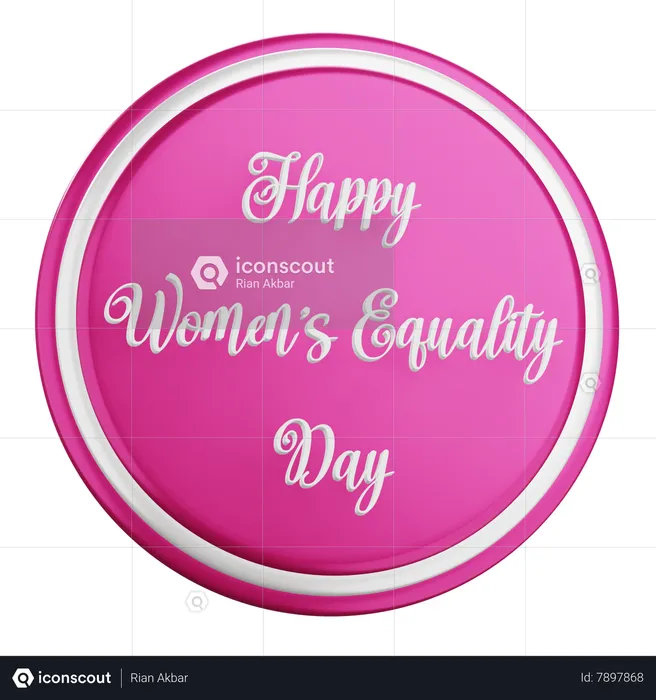 Feliz día de la igualdad de la mujer  3D Icon