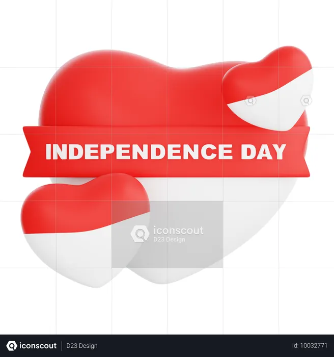 Feliz día de la independencia  3D Icon