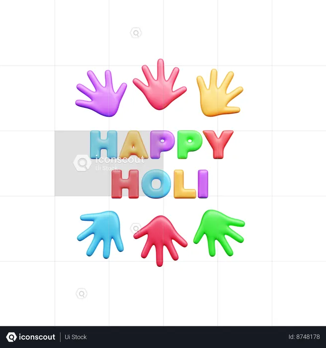 Feliz saludo holi  3D Icon