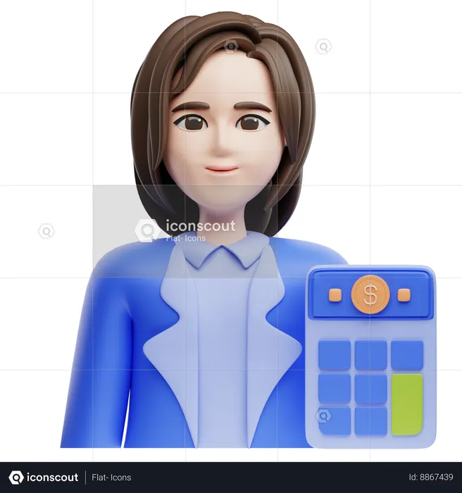 Female Accountant  3D Icon