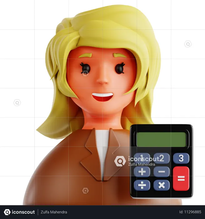 Female Accountant  3D Icon