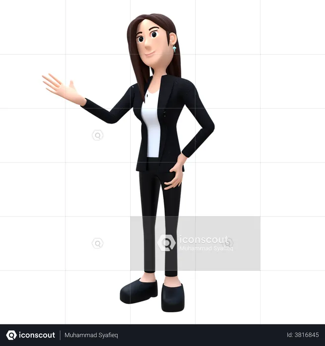 Female Adviser  3D Illustration
