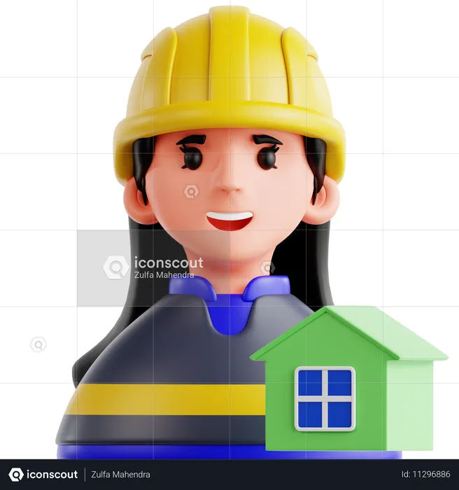 Female Architect  3D Icon