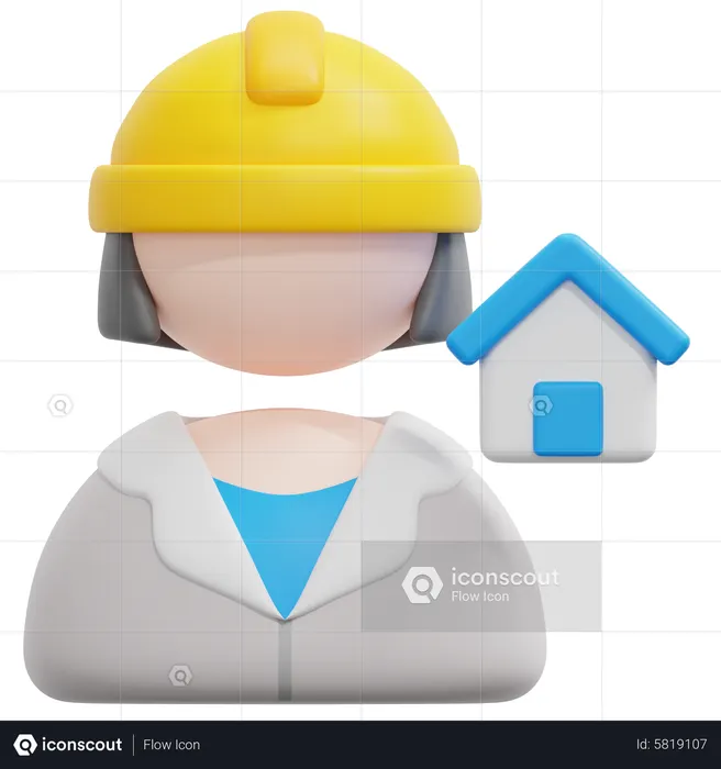Female Architect  3D Icon