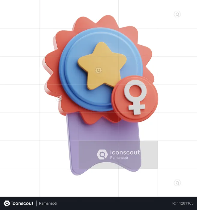 Female Badge  3D Icon