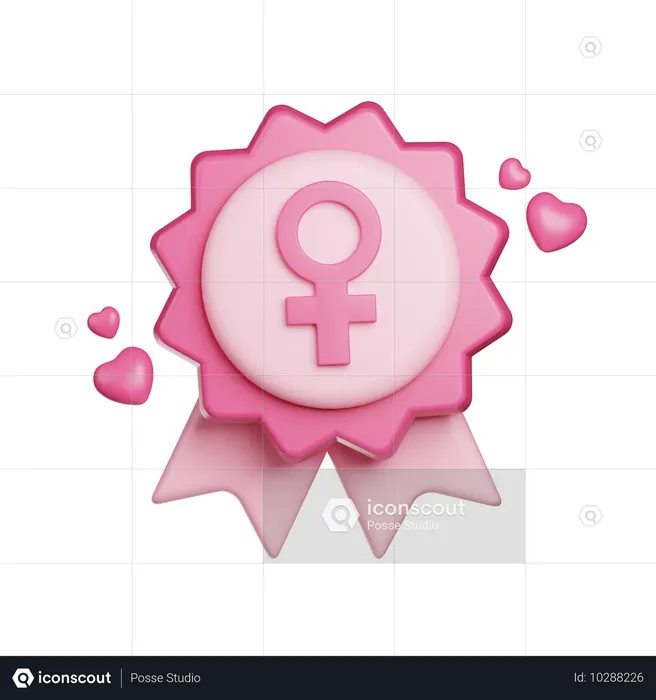 Female Badge  3D Icon