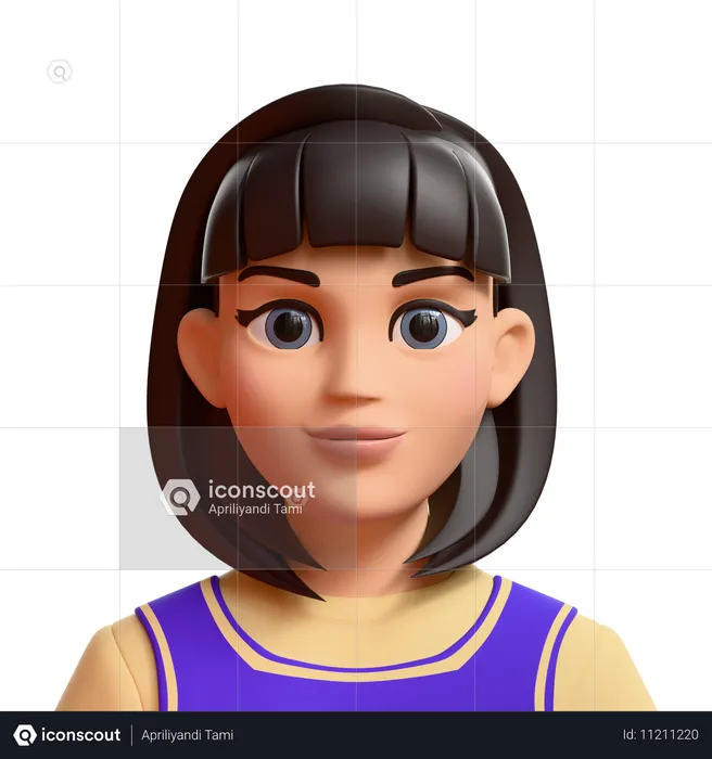 여성 캐릭터  3D Icon