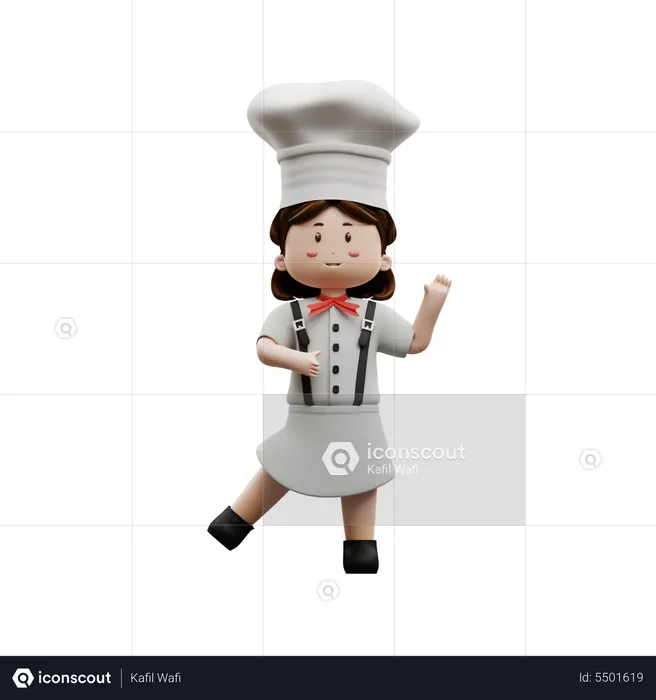 Female Chef  3D Illustration