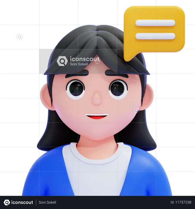 Female Consultant  3D Icon
