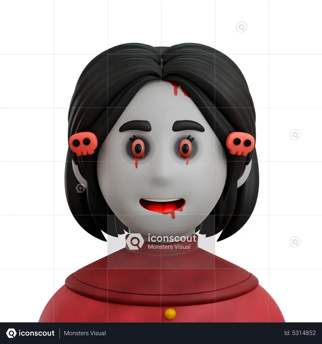 Female Death  3D Icon