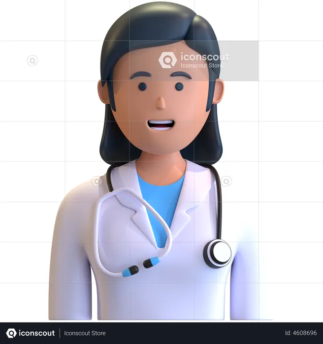 Female doctor  3D Illustration