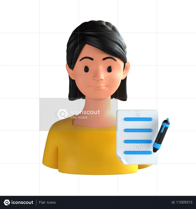 Female Editor  3D Icon