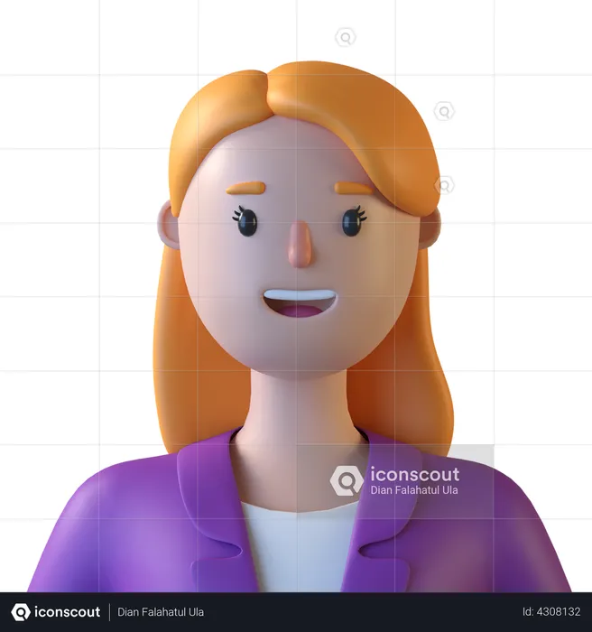 Female Employee  3D Icon