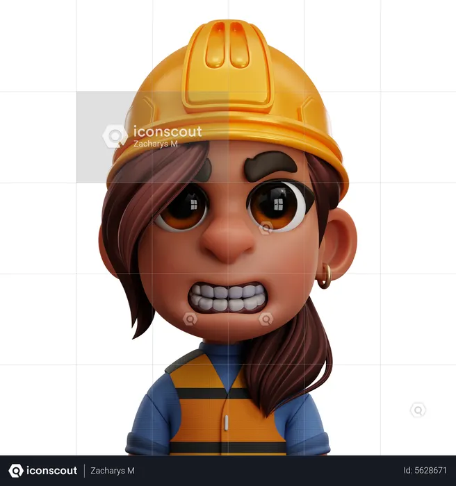 FEMALE ENGINEER  3D Icon