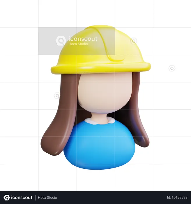 Female Engineer  3D Icon