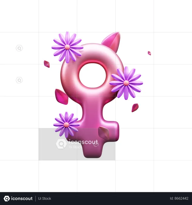 Female Gender  3D Icon