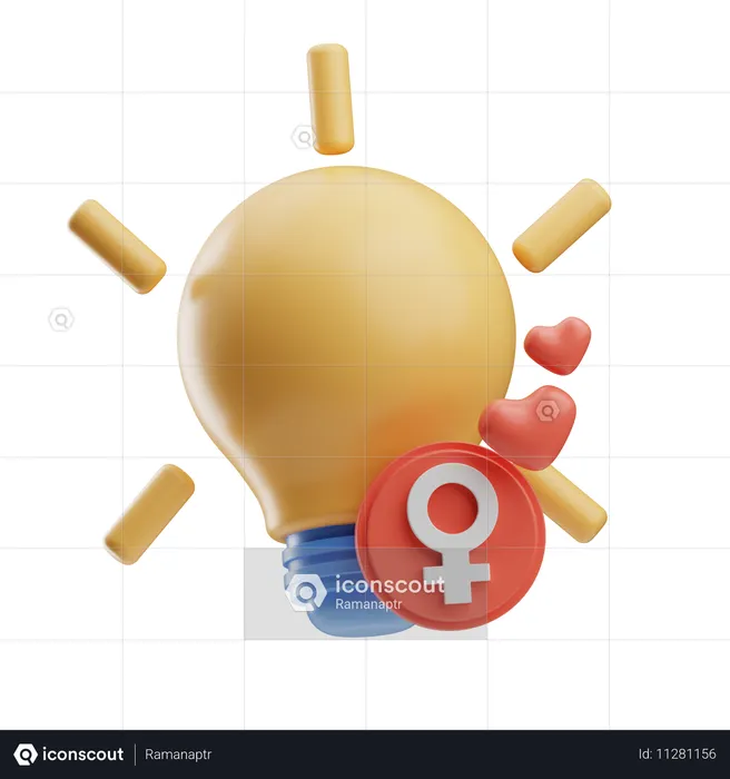 女性のアイデア  3D Icon