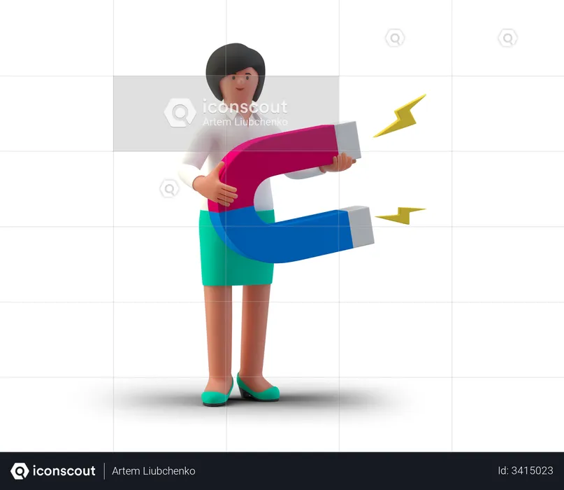 Female Marketing Manager  3D Illustration