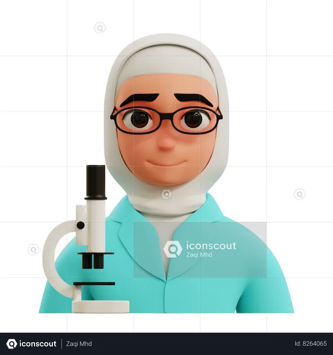 Female Scientist  3D Icon