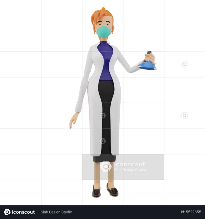 Female Scientist  3D Icon
