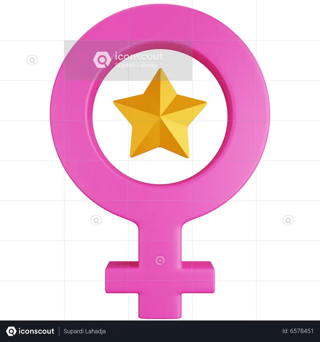 Female Star Symbol  3D Icon