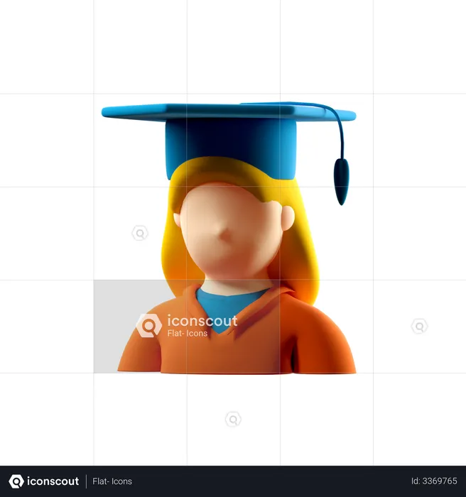 Female Student‌ ‌  3D Illustration
