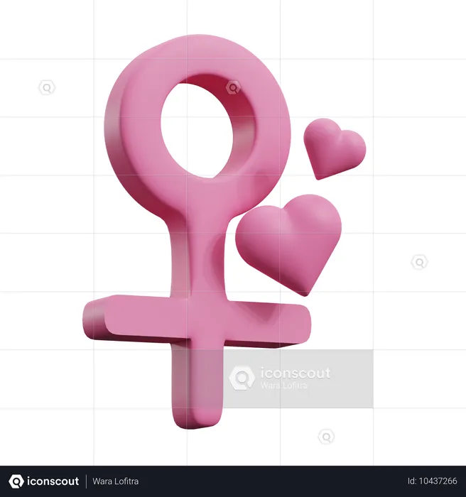 女性のシンボル  3D Icon