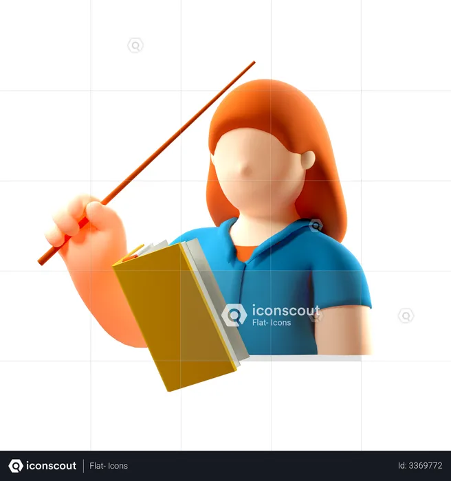 Female Teacher  3D Illustration