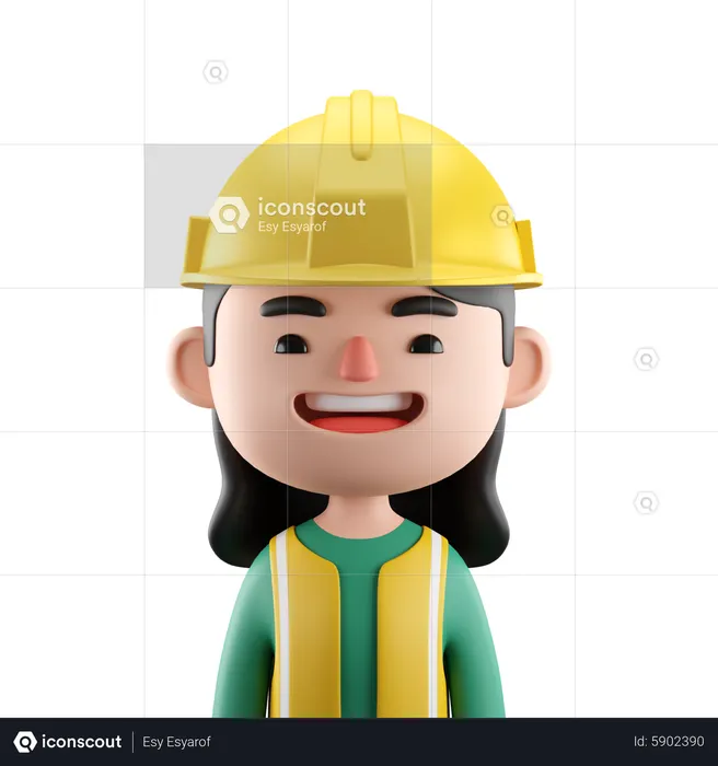 Female Worker  3D Icon