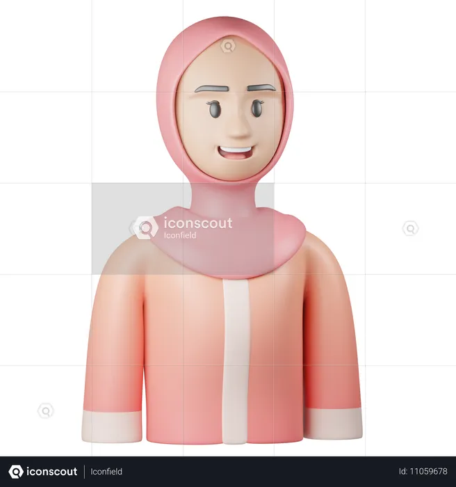 Femme islamique  3D Icon