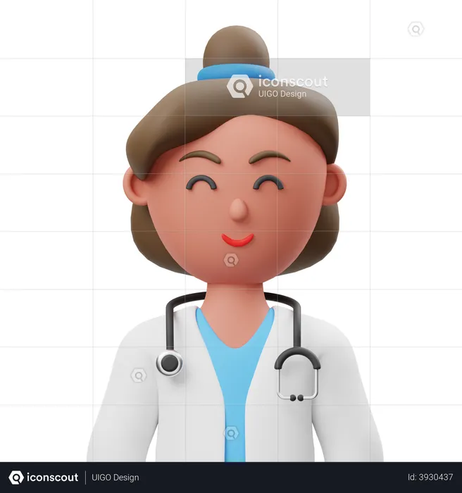 Une femme docteur  3D Illustration