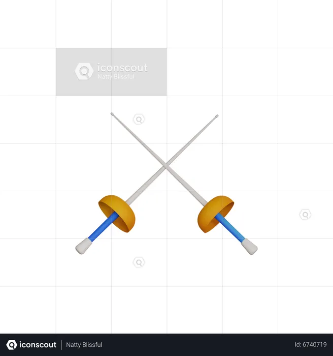 Fencing Swords  3D Icon