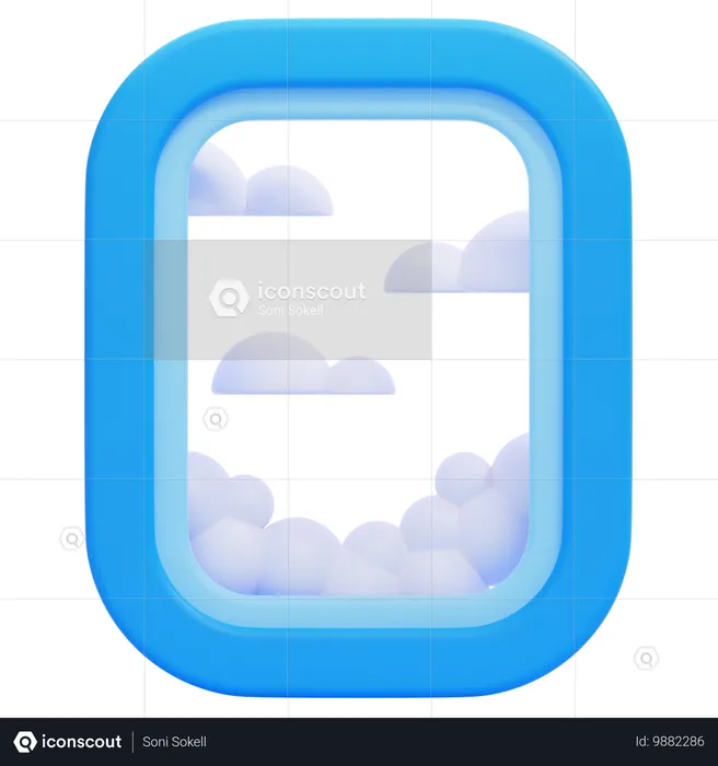 Fenêtre d'avion  3D Icon