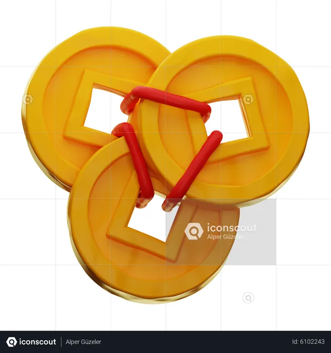 Feng Shui Coins  3D Icon