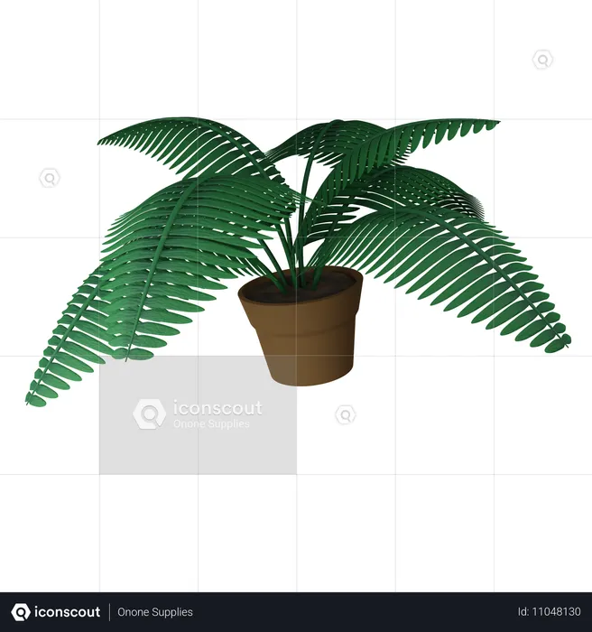 Fern Pot  3D Icon