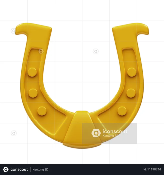 Ferradura dourada  3D Icon