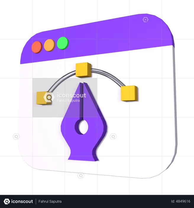 Ferramenta caneta  3D Icon