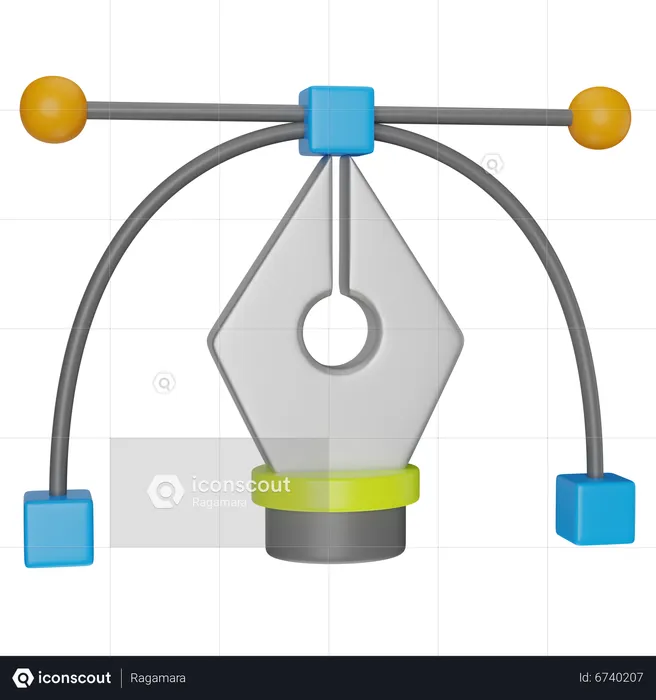 Ferramenta caneta  3D Icon