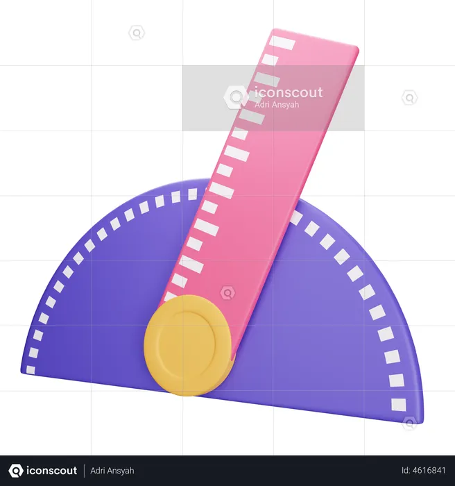 Ferramenta de mensuração  3D Illustration