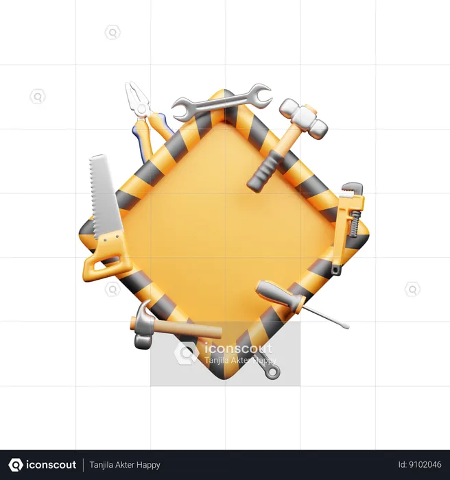 Ferramentas de construção  3D Icon