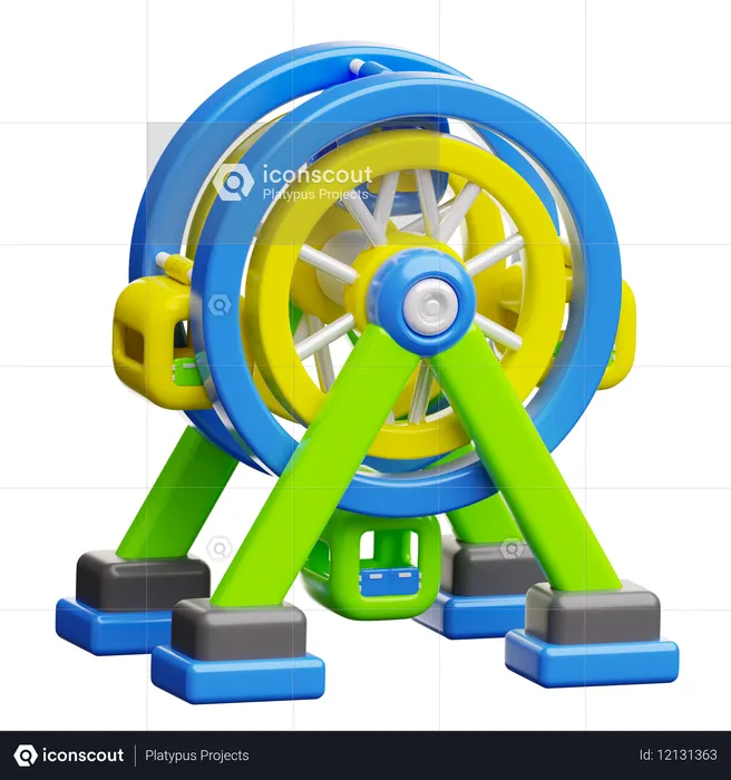 Ferris Wheel  3D Icon