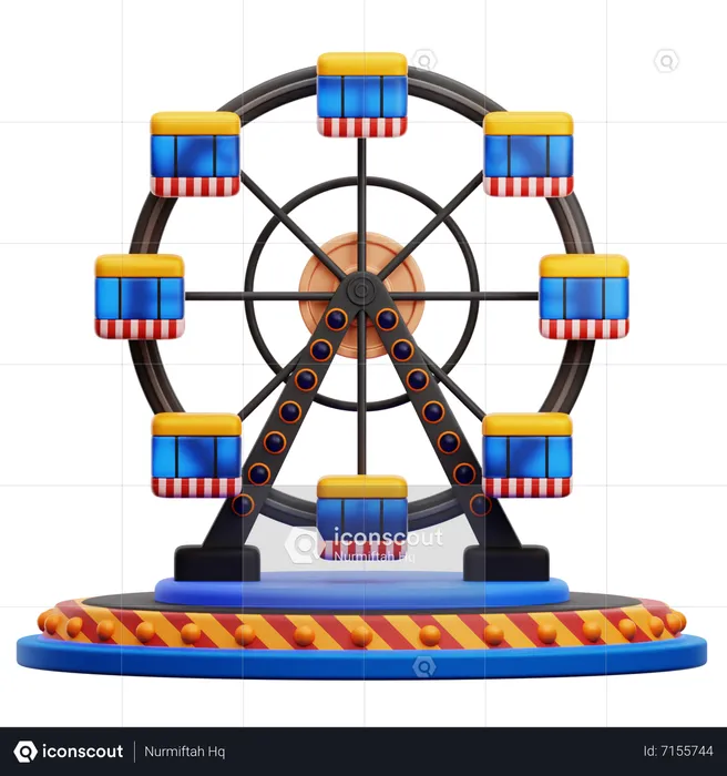 Ferris Wheel  3D Icon