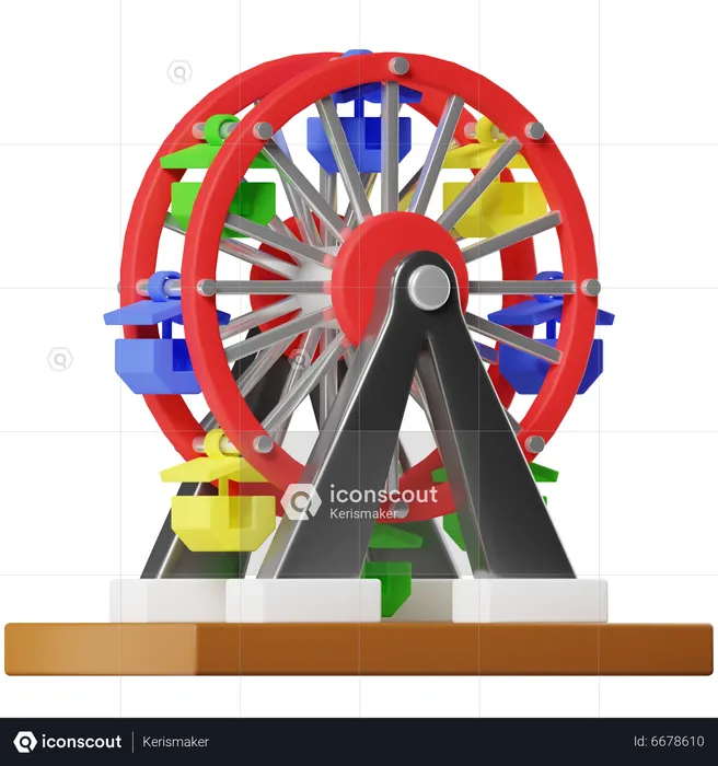 Ferris Wheel  3D Icon