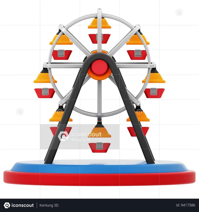 Ferris Wheels  3D Icon
