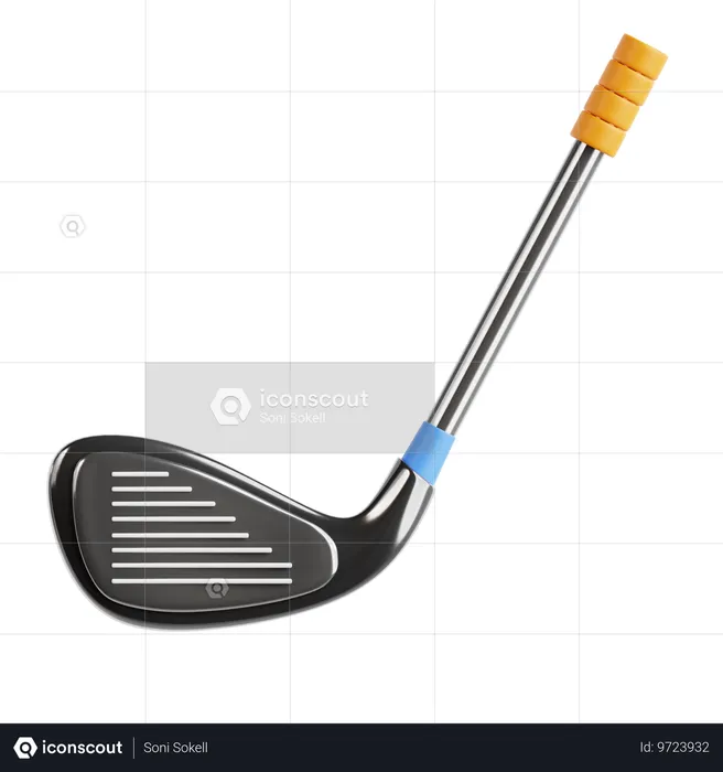 Ferro de golfe  3D Icon