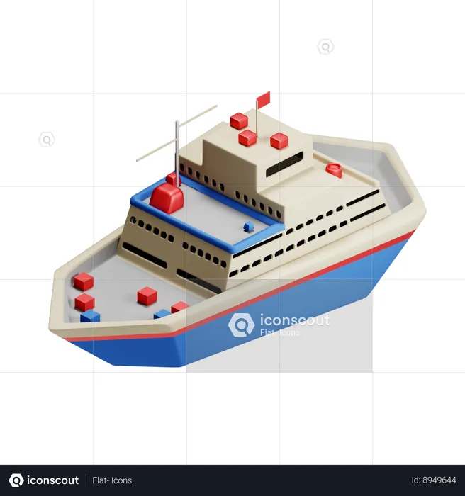 Ferry  3D Icon