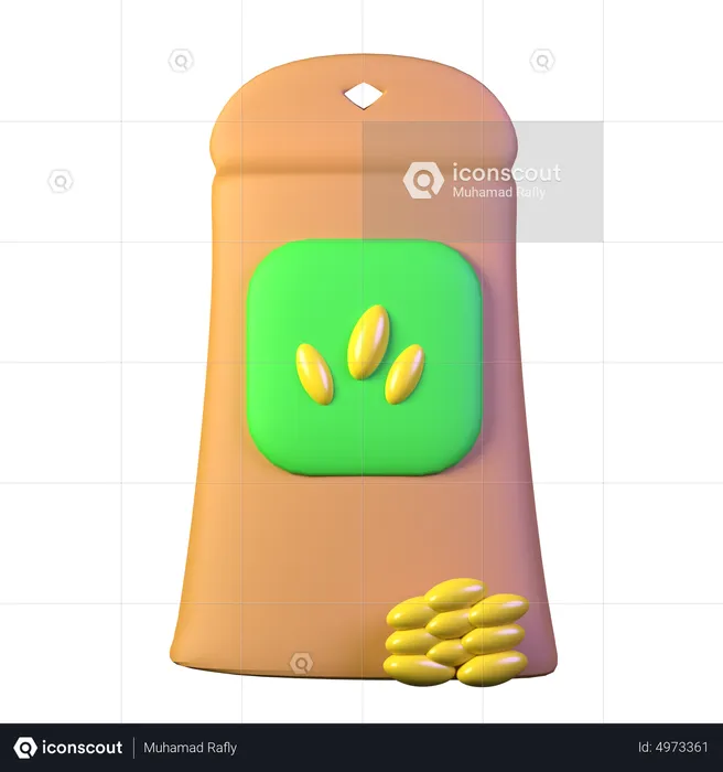 Fertilizer Bag  3D Icon